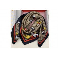 Gucci 607325 Disney x Gucci silk scarf in Brown