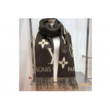 Louis Vuitton M71040 LV Reykjavik Scarf 100% Cashmere Black Color