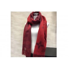 Louis Vuitton M75505 LV Reykjavik Scarf 100% Cashmere Cherry Color