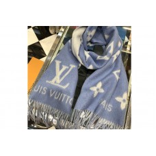Louis Vuitton M76076 LV Studdy Reykjavik scarf in Denim Blue