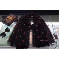 Louis Vuitton 70x210cm Cashmere Scarf And Shawl Black