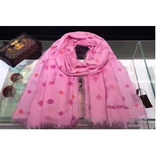 Louis Vuitton 70x210cm Cashmere Scarf And Shawl Pink