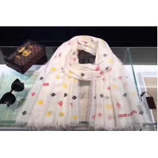 Louis Vuitton 70x210cm Cashmere Scarf And Shawl White