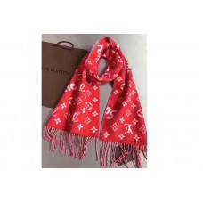 Louis Vuitton x supreme Monogram Scarf And Shawl Red