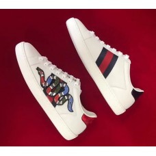 Gucci Ace Embroidered Crystal Kingsnake Applique Sneaker 460203 2017