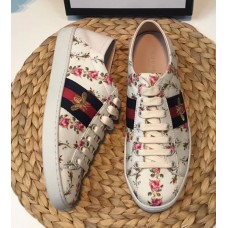 Gucci Ace Rose Print Web Details Sneaker 470011 2017