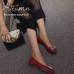 Gucci Metallic leather ballet flat 432605 red