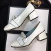 Gucci Heel 4.5cm Fringe Marmont Patent Leather Pumps 474510 White