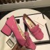 Gucci Heel 4.5cm Fringe Marmont Patent Leather Pumps 474510 Pink