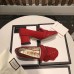 Gucci Heel 4.5cm Fringe Marmont Patent Leather Pumps 474510 Red