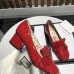 Gucci Heel 4.5cm Fringe Marmont Patent Leather Pumps 474510 Red