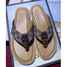 2017 NEW GUCCI CALFSKIN SLIPPER/BROWN(AD-731101)