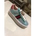 Gucci Crystals Platform Web Ace Sneakers 505995 Grid Blue 2017