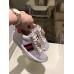 Gucci Crystals Platform Web Ace Sneakers 505995 Grid Silver 2017