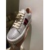 Gucci Crystals Platform Web Ace Sneakers 505995 Grid Silver 2017
