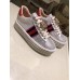 Gucci Crystals Platform Web Ace Sneakers 505995 Grid Silver 2017