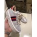 Gucci Crystals Platform Web Ace Sneakers 505995 Grid Silver 2017