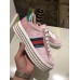 Gucci Crystals Platform Web Ace Sneakers 505995 Velvet Pink 2017