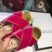 Gucci velvet crossover platform sandal ‎505333 Shocking pink 2018