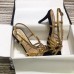 Gucci Heel 8.5cm Cut-out Bow with Crystals Sandals Velvet Black/Gold 2019