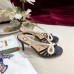 Gucci Heel 8.5cm Cut-out Bow Leather Sandals Black/White 2019