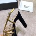 Gucci Heel 10.5cm Platform 2.5cm Cut-out Bow Leather Sandals 549646 Velvet Black/Gold 2019