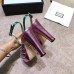 Gucci Heel 10.5cm Platform 2.5cm Cut-out Bow Leather Sandals 549646 Pink/Green 2019