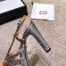 Gucci Heel 10.5cm Platform 2.5cm Cut-out Bow Leather Sandals 549646 Silver/Gold 2019