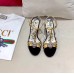 Gucci Heel 10.5cm Platform 2.5cm Feline Head Sandals Velvet Black/Gold 2019
