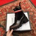 Gucci GG Leather Ankle Boots with Sylvie Web 55mm Heel Black 2018