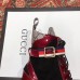 Gucci GG Leather Ankle Boots with Sylvie Web 55mm Heel Red 2018