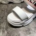 Gucci Heel 6cm Logo Stripe Strap Sandals White 2018