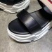 Gucci Heel 6cm Logo Stripe Strap Sandals Black 2018