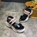 Gucci Heel 6cm Logo Stripe Strap Sandals Black 2018