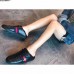 Gucci Ace Leather Low-Top Lovers Sneakers Blue/Red Web Embroidered Bee Black 2018