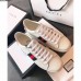 Gucci Ace Leather Print Low-Top Lovers Sneakers Blue/Red Web Creamy 2018