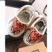 Gucci Ace Leather Print Low-Top Lovers Sneakers Blue/Red Web Creamy 2018