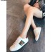 Gucci Ace Leather Low-Top Lovers Sneakers Mouth Beading Creamy 2018