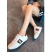 Gucci Ace Leather Low-Top Lovers Sneakers Web Pearl Studs Creamy 2018