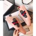 Gucci Ace Leather Low-Top Lovers Sneakers Web Crystal Embroidered Safety Pin Pink 2018