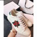 Gucci Ace Leather Low-Top Lovers Sneakers ,Web Embroidered Crystal Lightning Bolt Creamy 2018