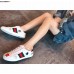 Gucci Ace Leather Low-Top Lovers Sneakers Web Star Creamy 2018