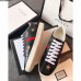 Gucci Ace Leather Low-Top Lovers Sneakers Green/Red Web Embroidered Bee Black 2018