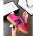 Gucci Leather and Suede Web Sneaker 525289 Pink 2018