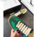 Gucci Leather and Suede Web Sneaker 525289 Green 2018