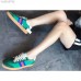 Gucci Leather and Suede Web Sneaker 525289 Green 2018