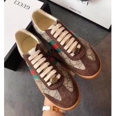 Gucci Women's Gucci-Dapper Dan Sneaker ‎538714 Brown 2018