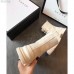 Gucci Flat Lace-Up Canvas Short Boots White 2018