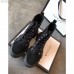 Gucci Flat Lace-Up Canvas Short Boots Black 2018