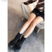 Gucci Flat Lace-Up Canvas Short Boots Black 2018